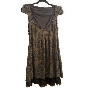 Kali Orea Boho Patchwork Designer Dress – Size M
